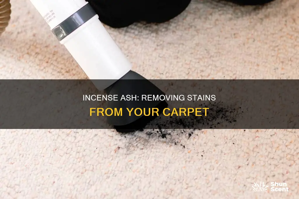 how do you get incense ashes of carpet