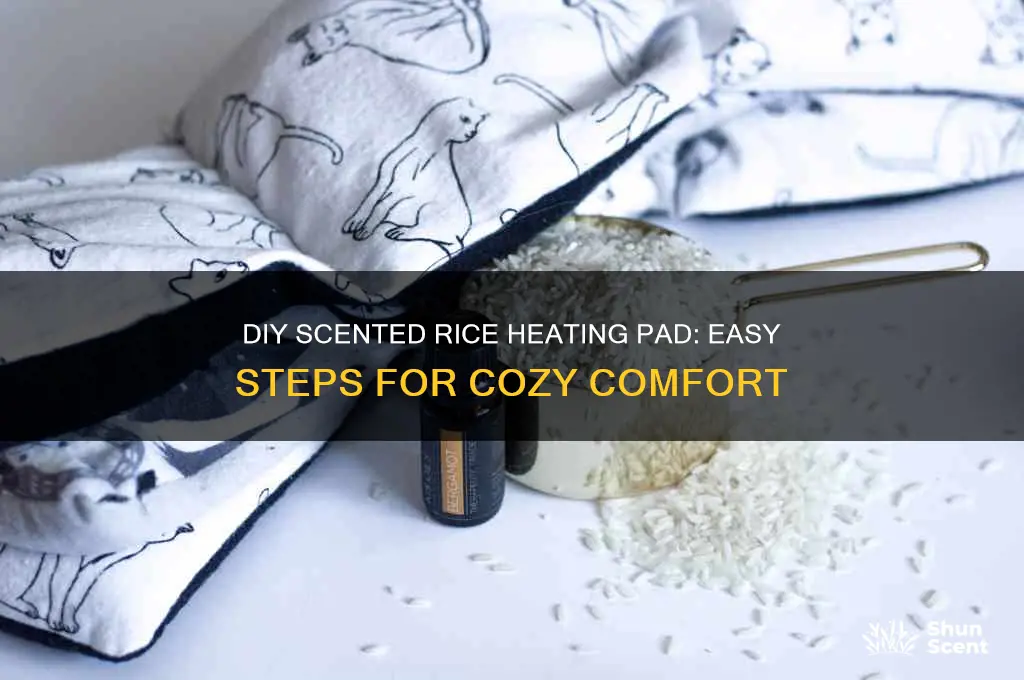 how do you make a scented rice heating pad