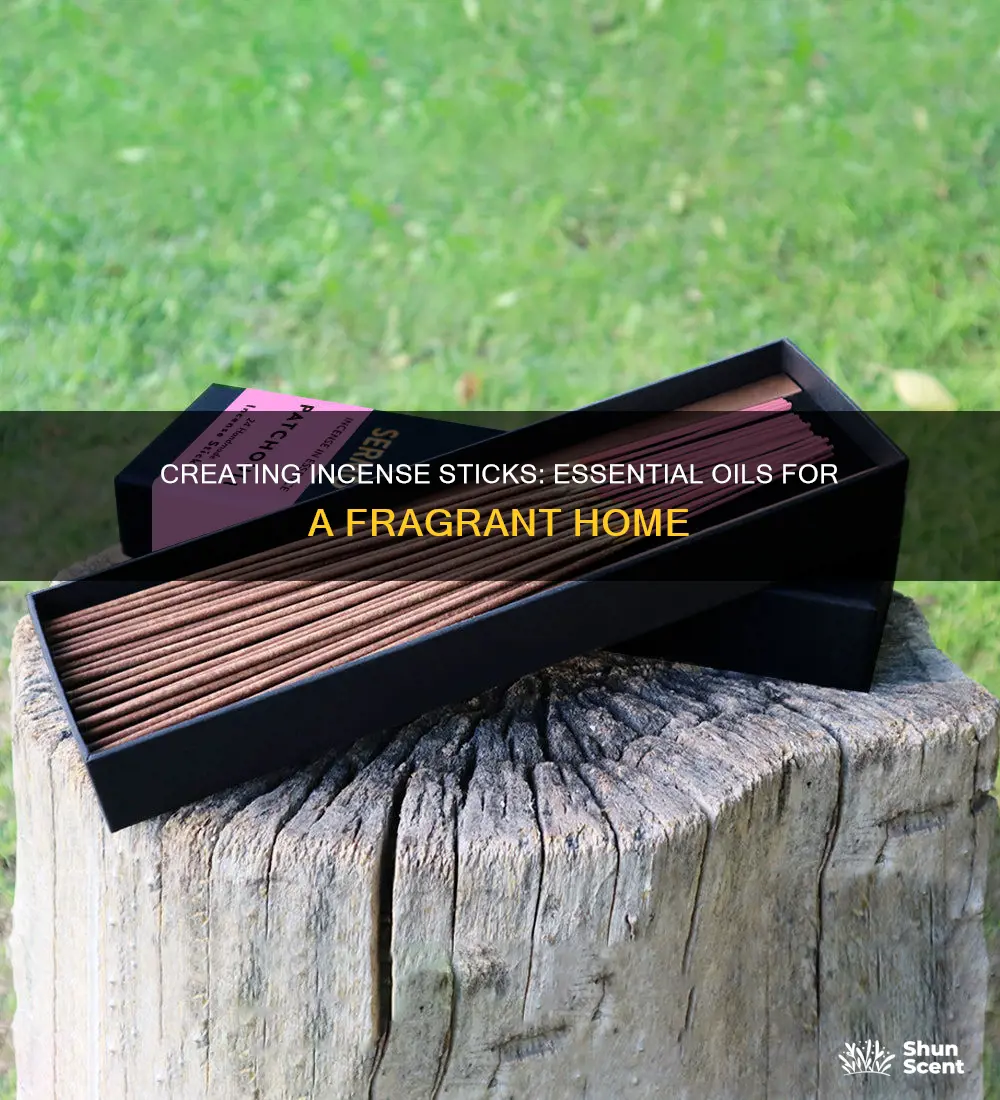 how do you make incense sticks with essential oils