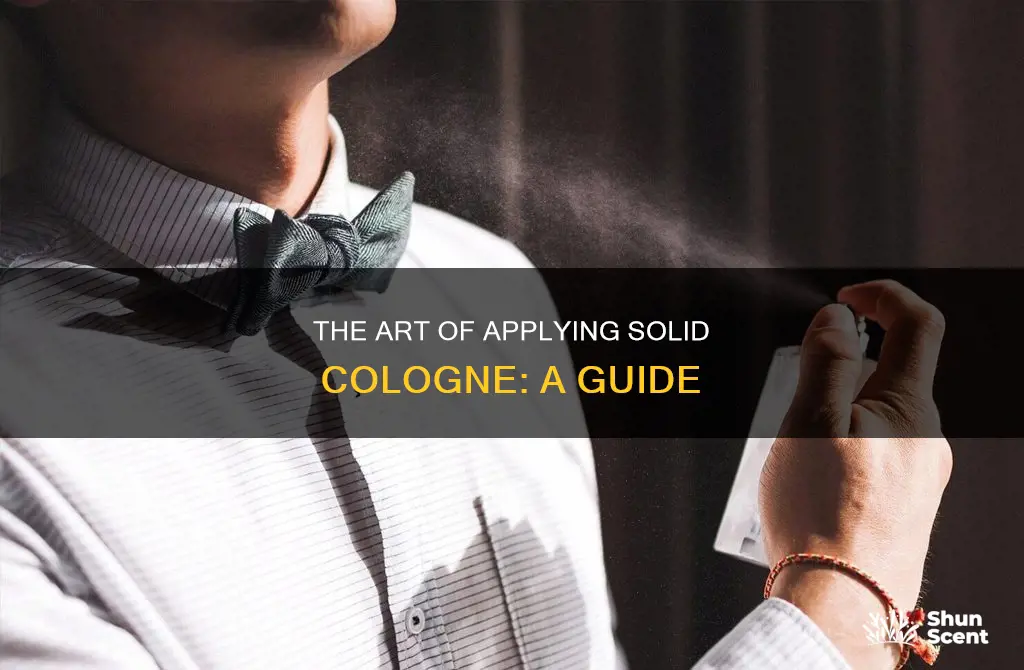 how do you put on solod cologne