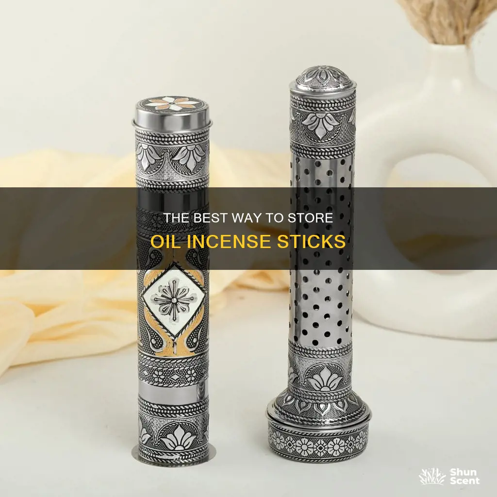how do you store oil incense sticks