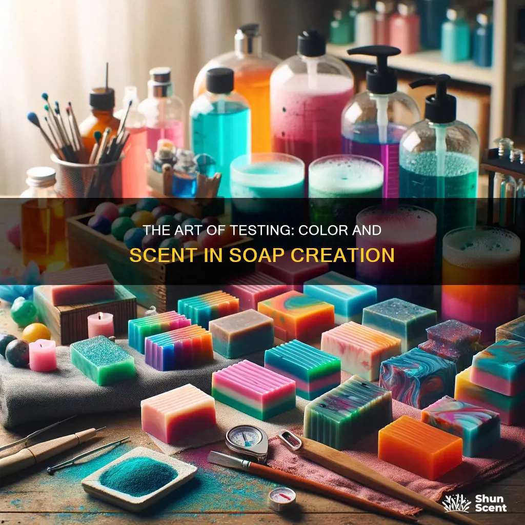 how do you test colors and fragrance when making soap