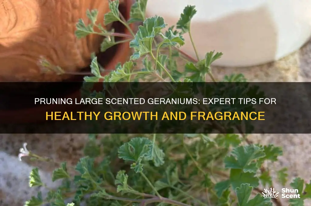 how do you trim large scented geraniums