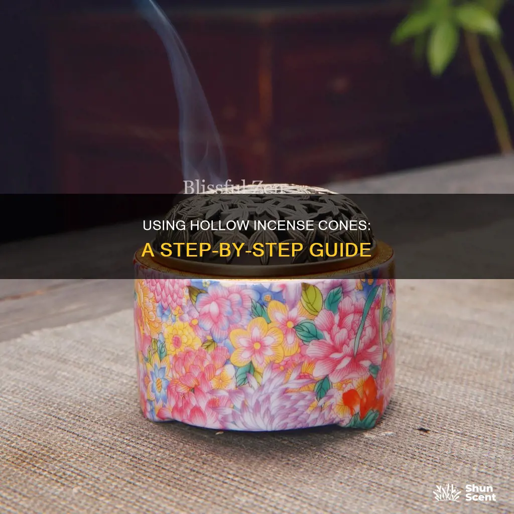 how do you use hollow incense cones