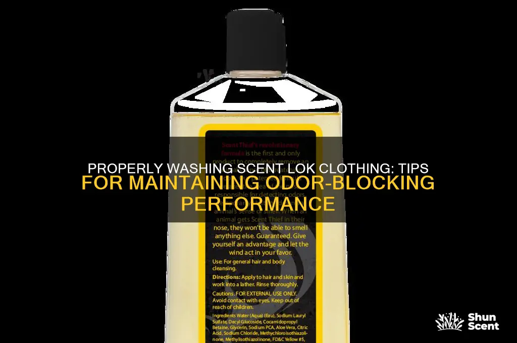 how do you wash scent lok clothing