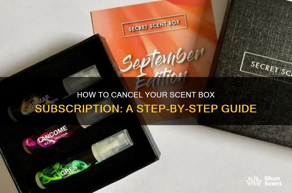 how do youcancelyour scent box