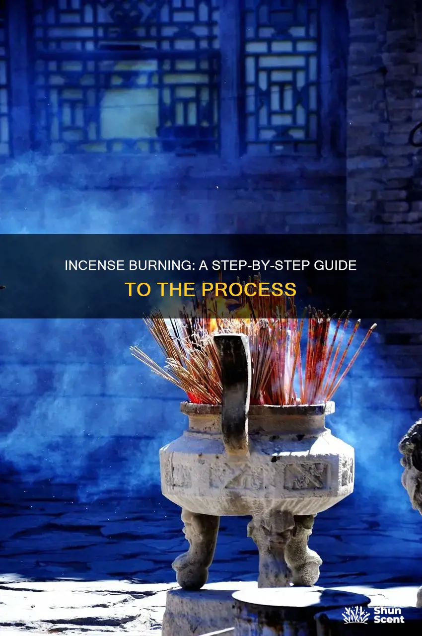 how does incense burn