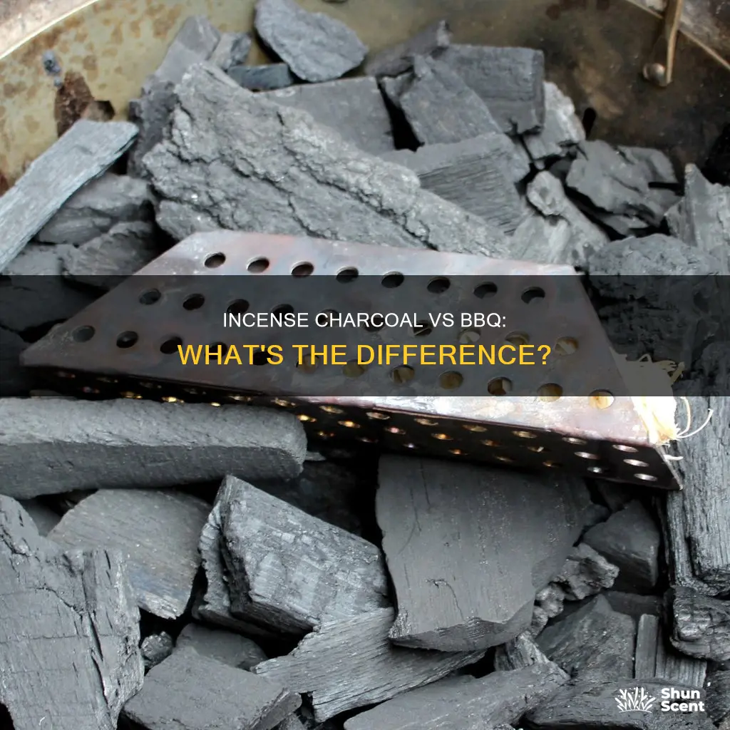 how does incense charcoal differ from bbq