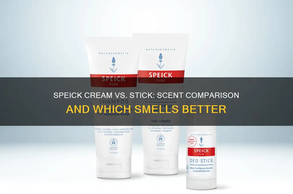 how does speick cream scent compare to stick