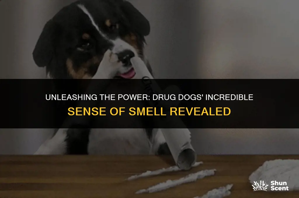 how far can a drug dog smell coke