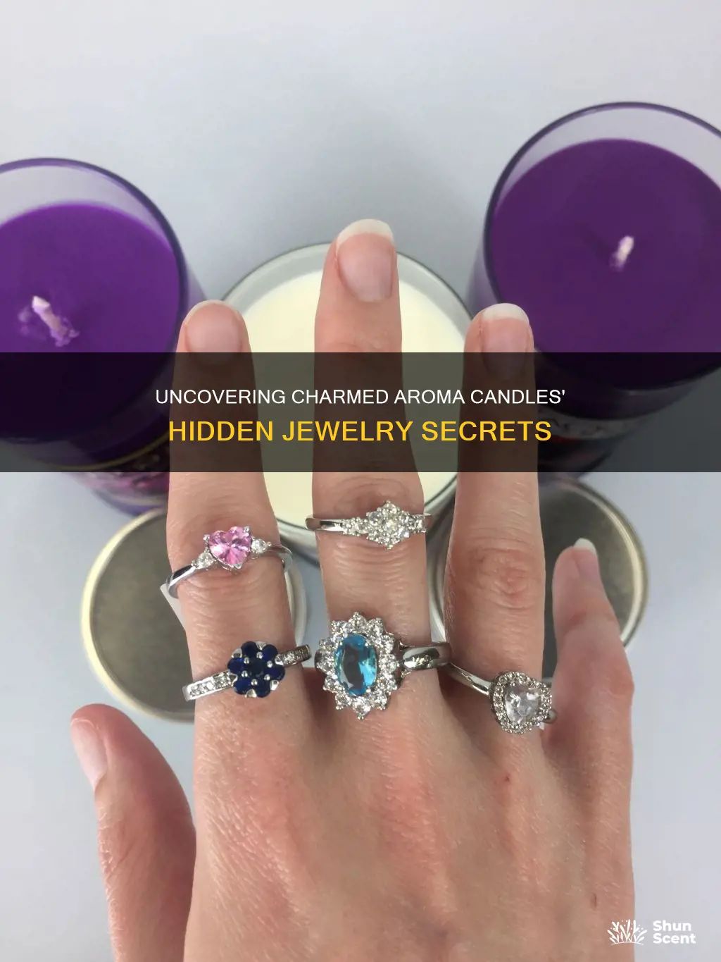 how far down is the jewelry in charmed aroma candles