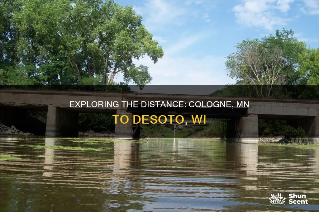 how far is cologne mn from desoto wi