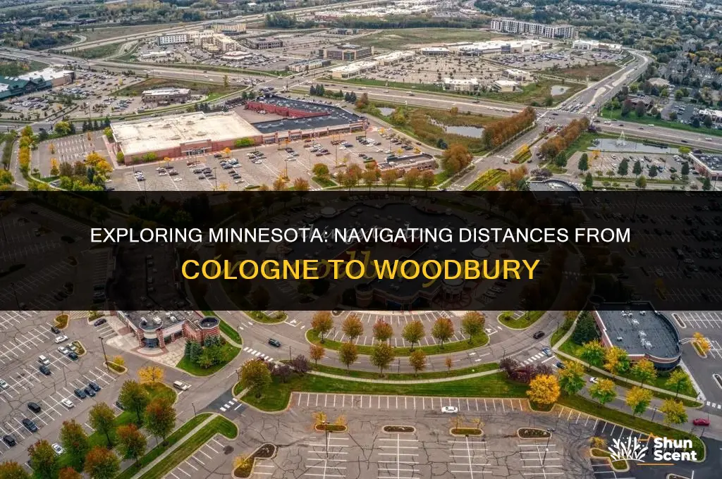 how far is cologne mn from woodbury mn