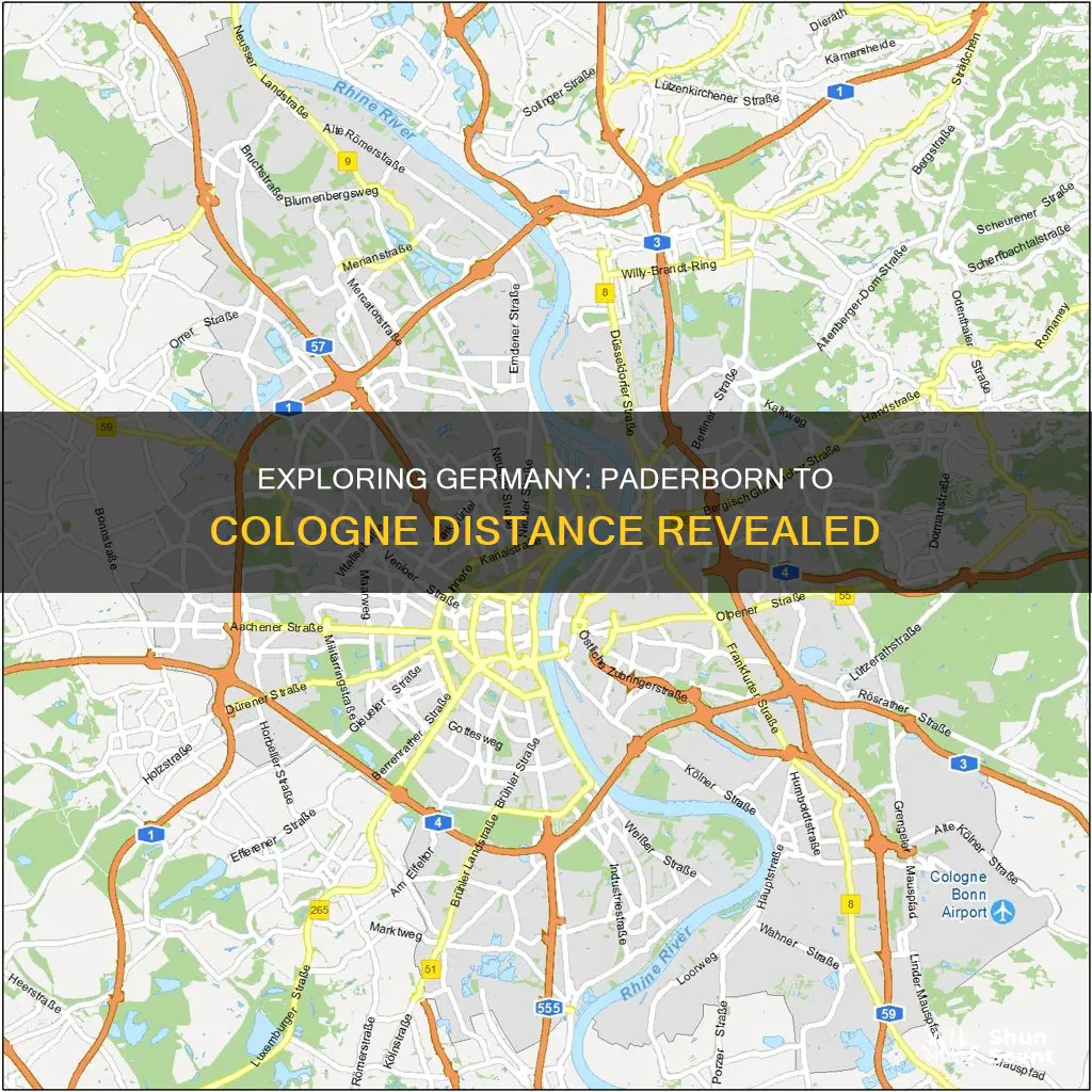 how far is paderborn to cologne