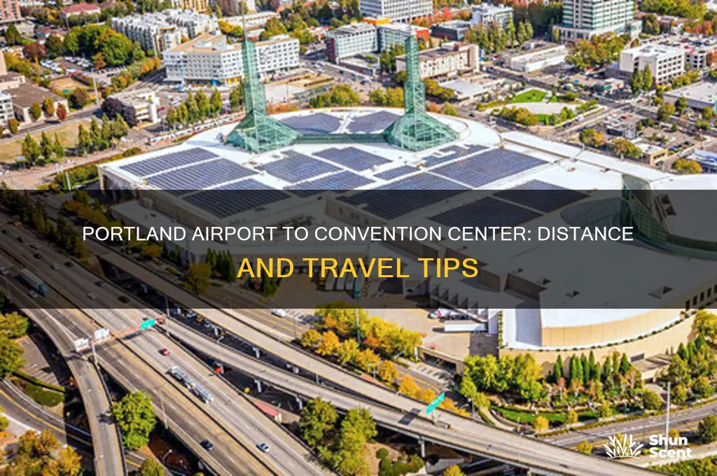 how far is portland airport from portland convention scenter