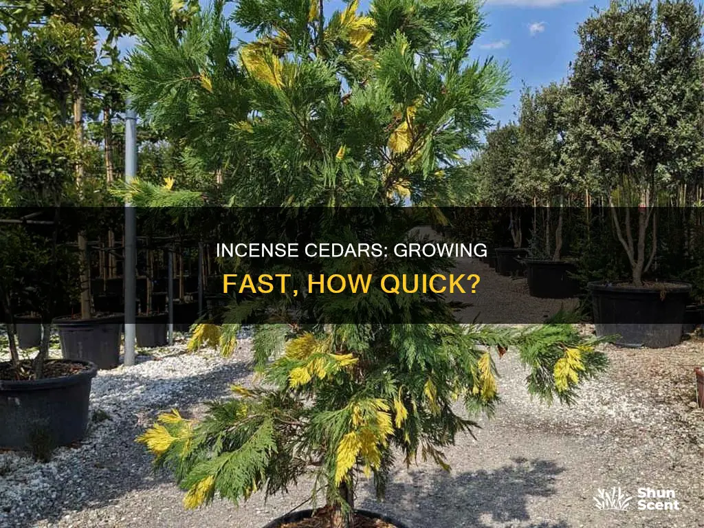 how fast do incense cedars grow
