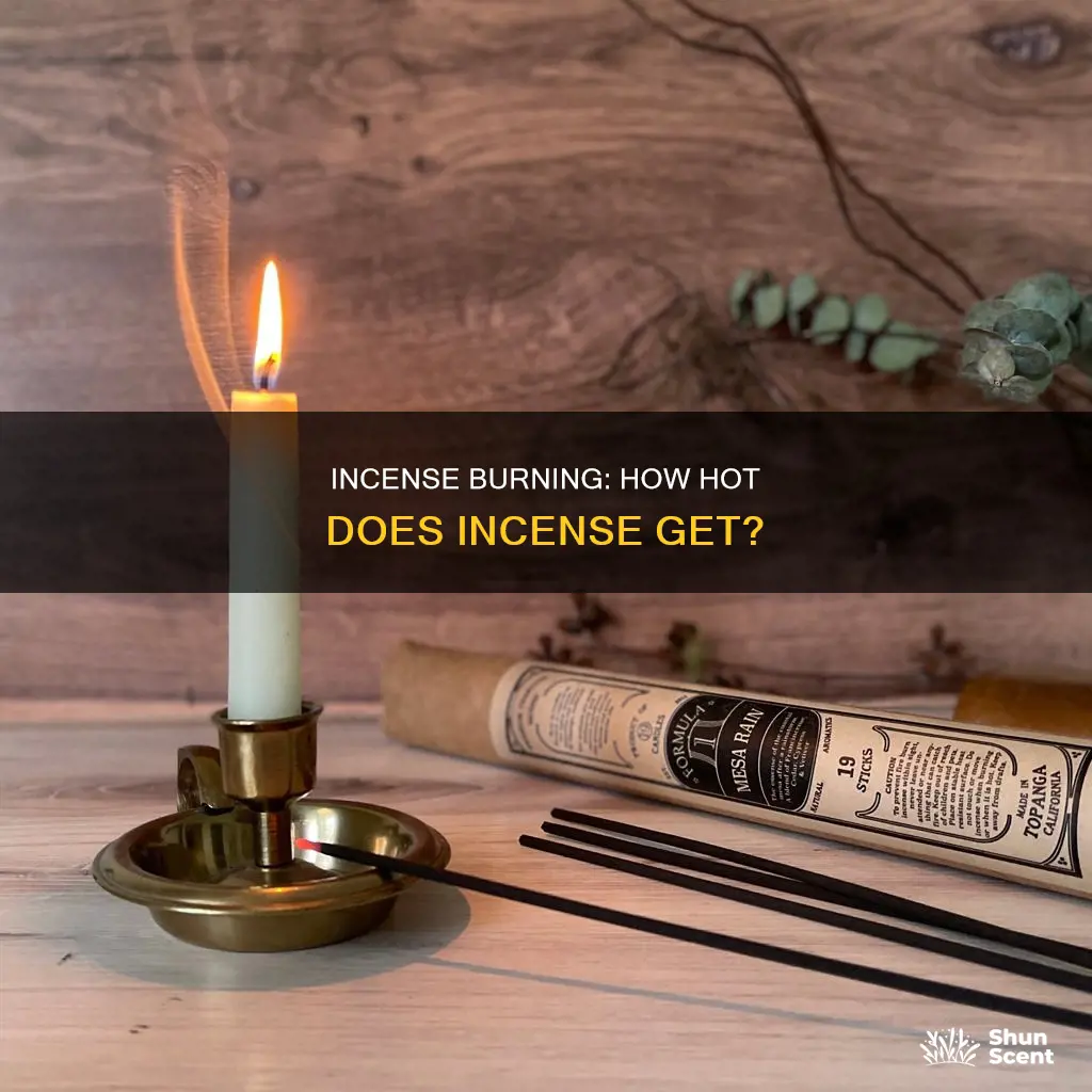 how hot does incense burn