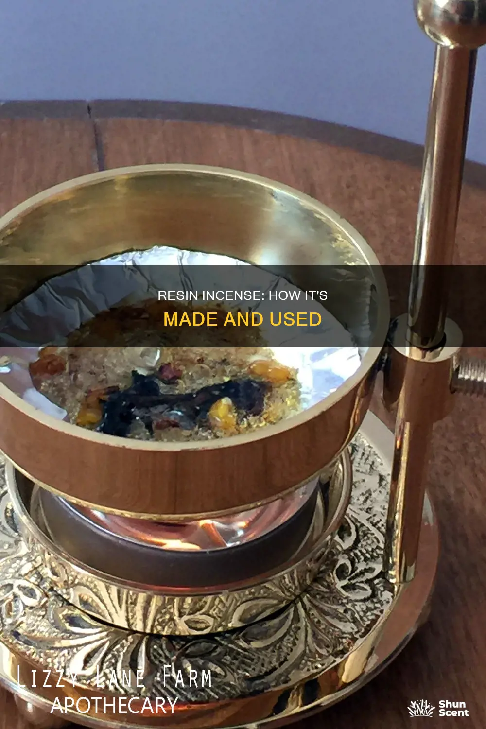 how is resin incense made