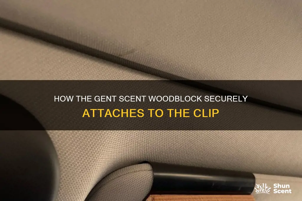 how is the gent scent woodblock latched onto the clip