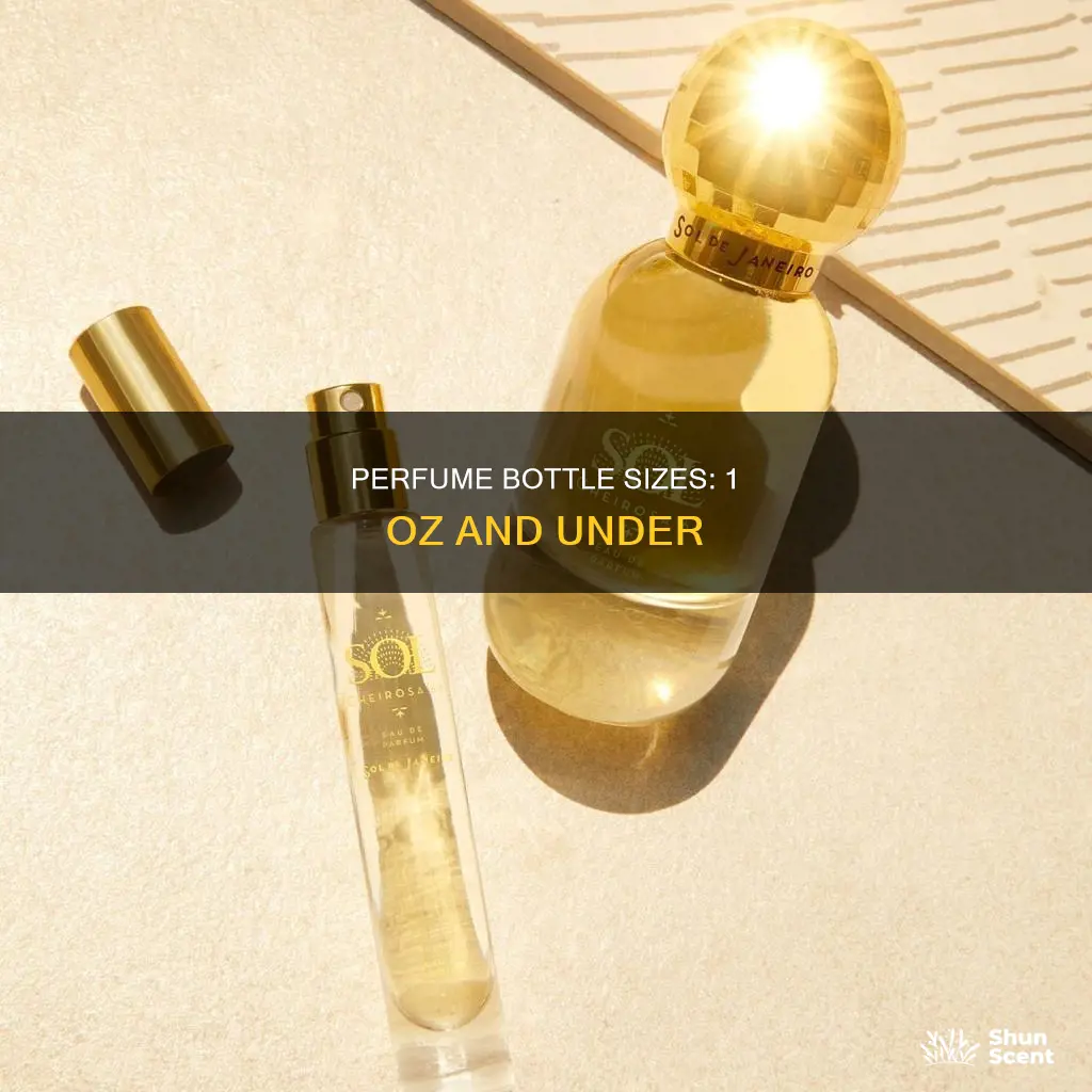how large is a 1 0z perfume bottle