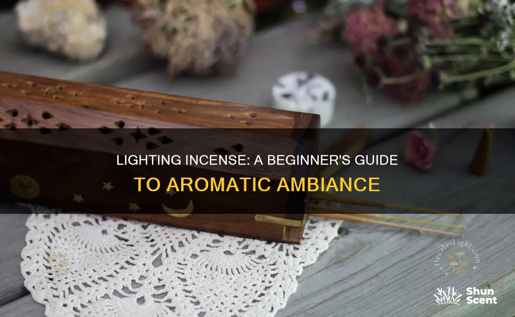 how light incense