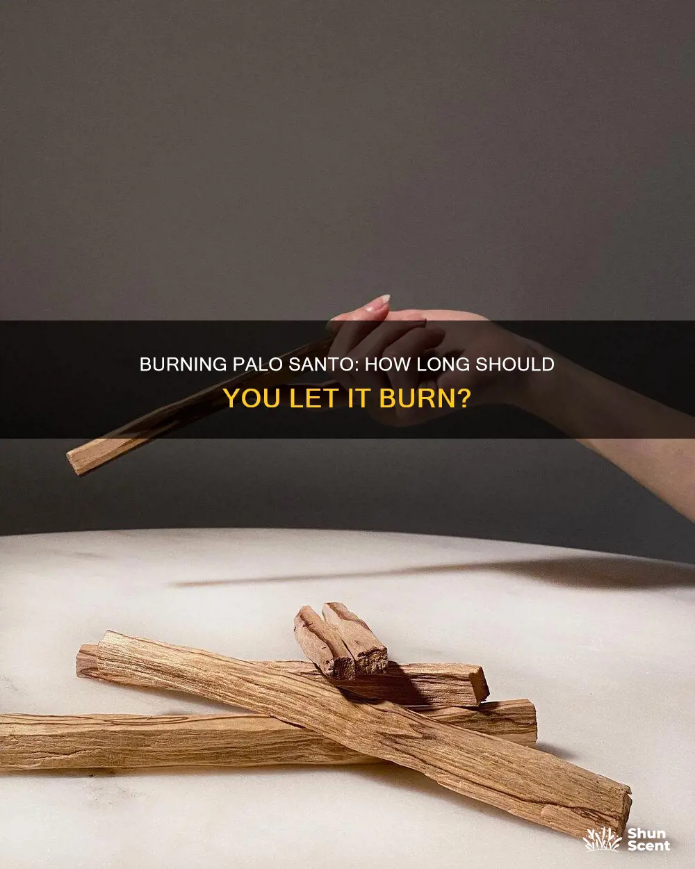 how long can i burn palo santo incense