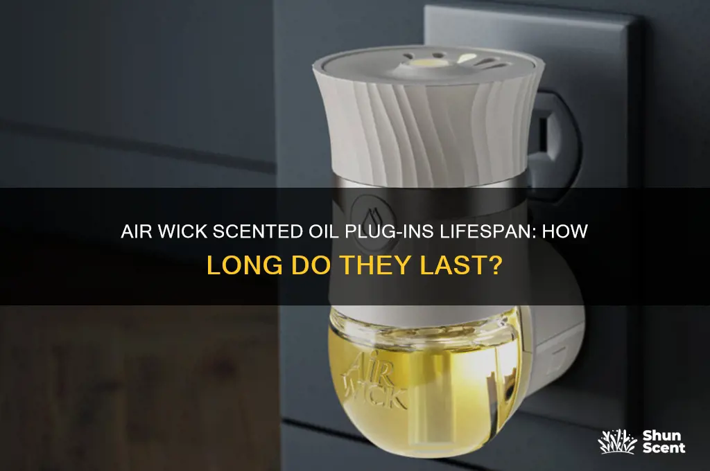 how long do air wick scented oil plug ins last