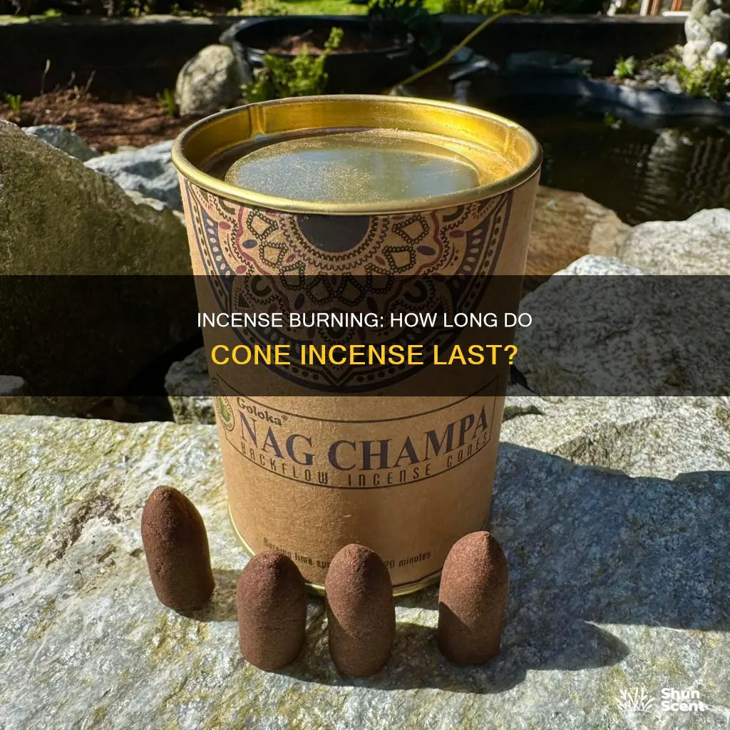 how long do cone incense burn for