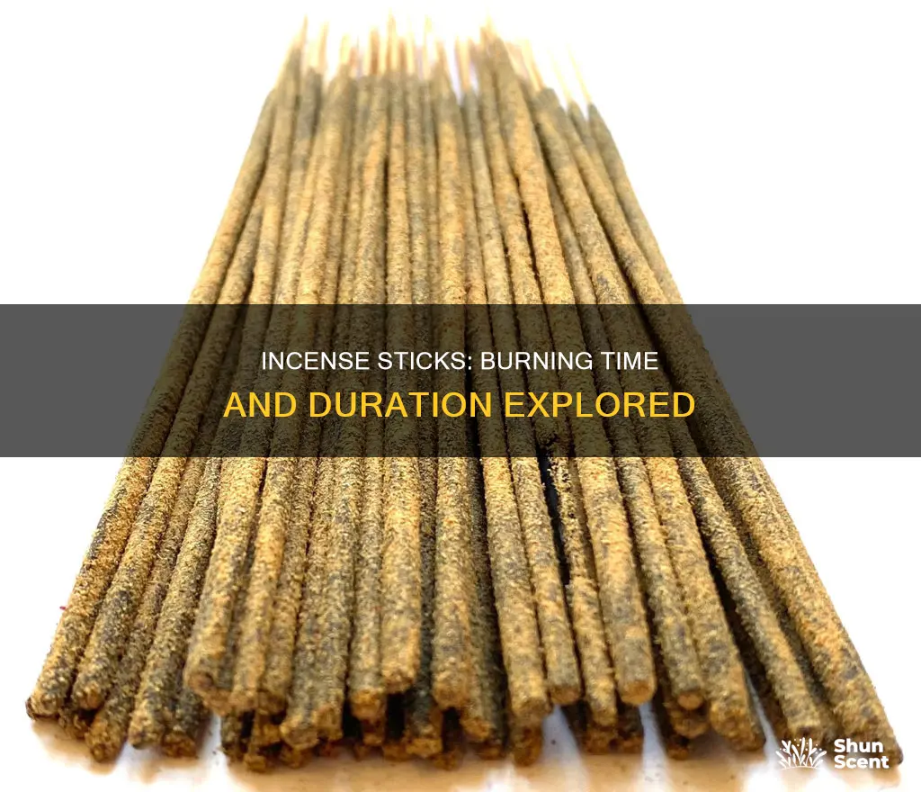 how long do incense sticks burn for