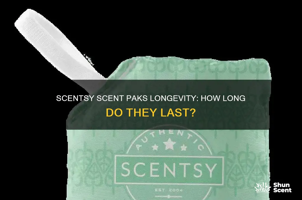 how long do scentsy scent paks last