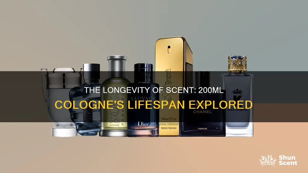 how long does 200ml cologne last