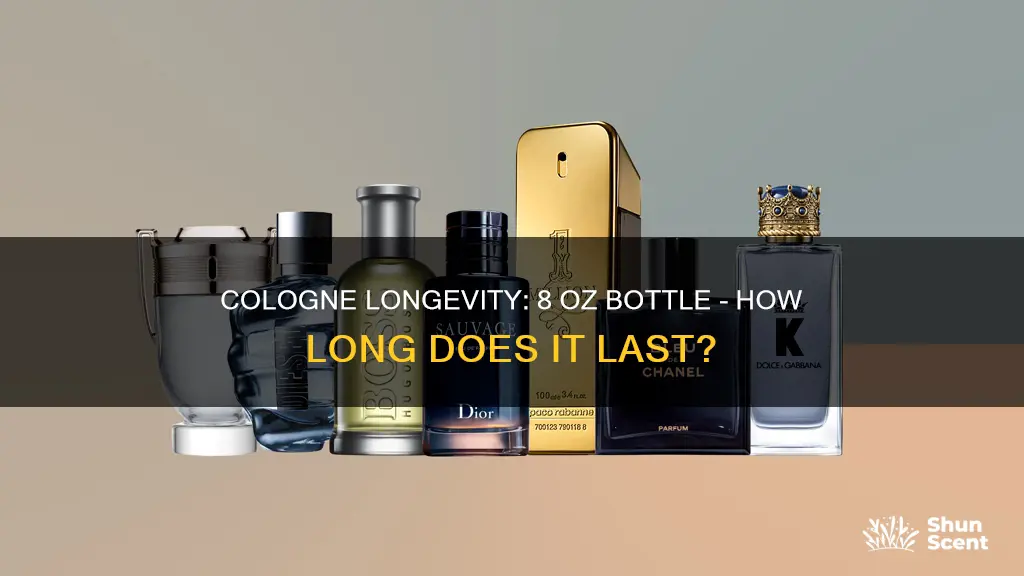 how long does an 8 oz cologne last