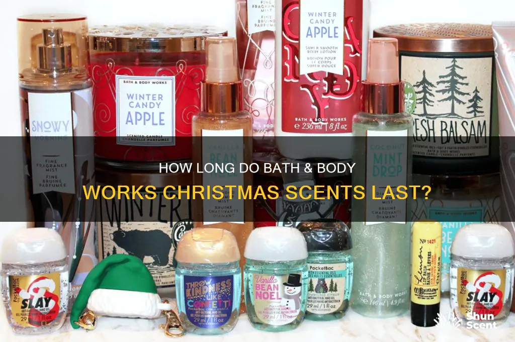 how long does bath and body works christmas scents