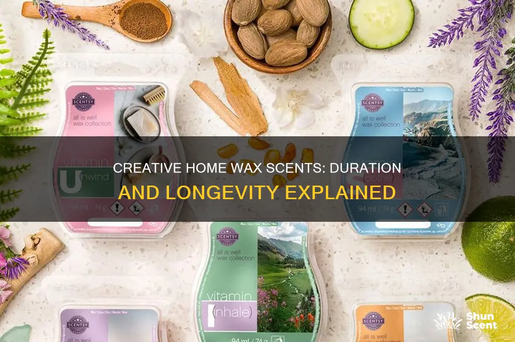 how long does creative home wax scents last