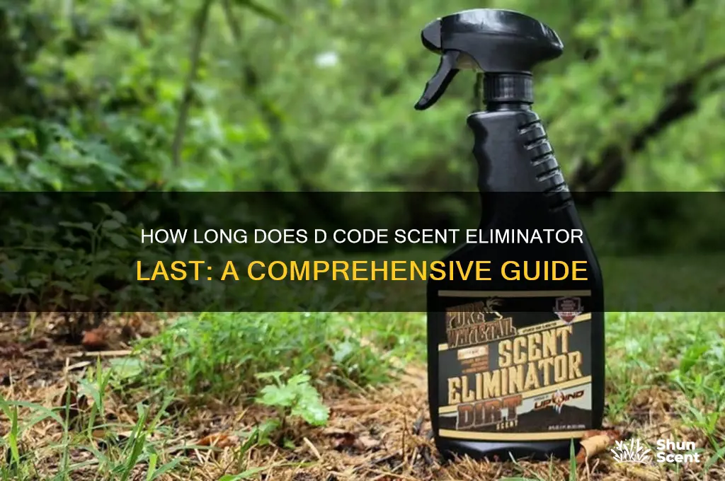 how long does d code scent eliminator last