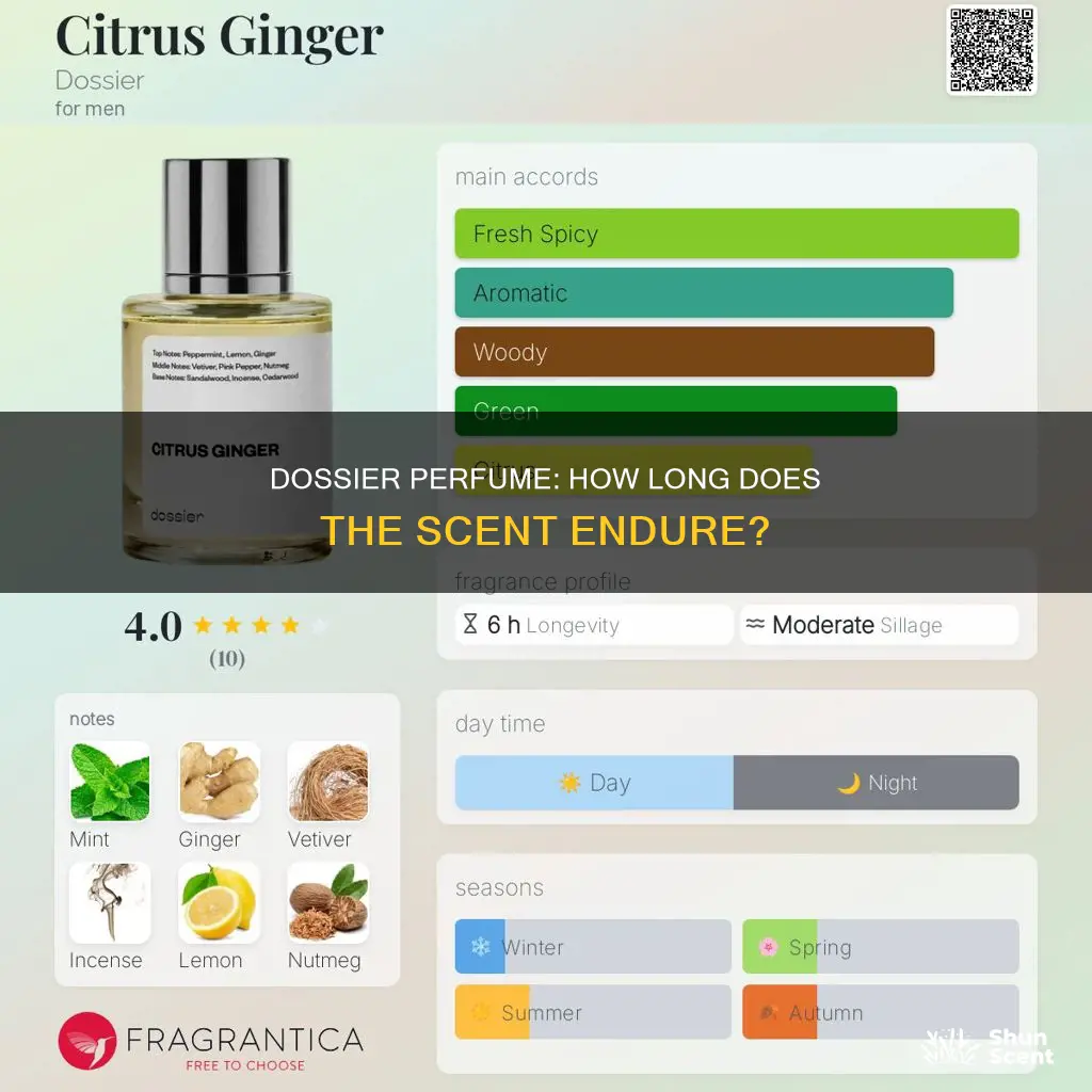 how long does dossier perfume last
