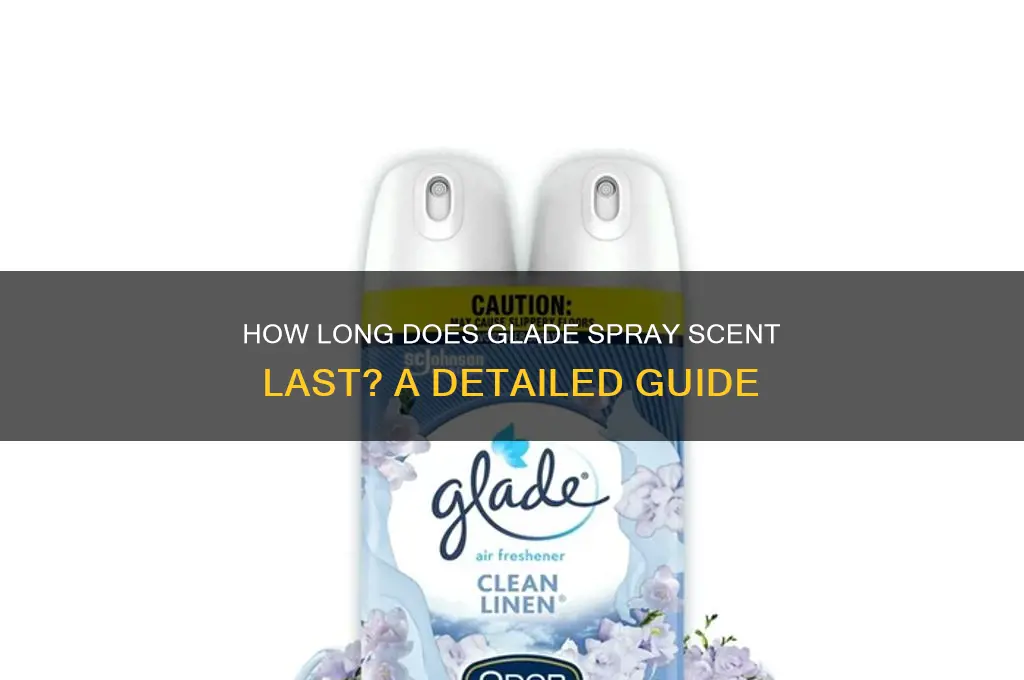 how long does glade spray scent last