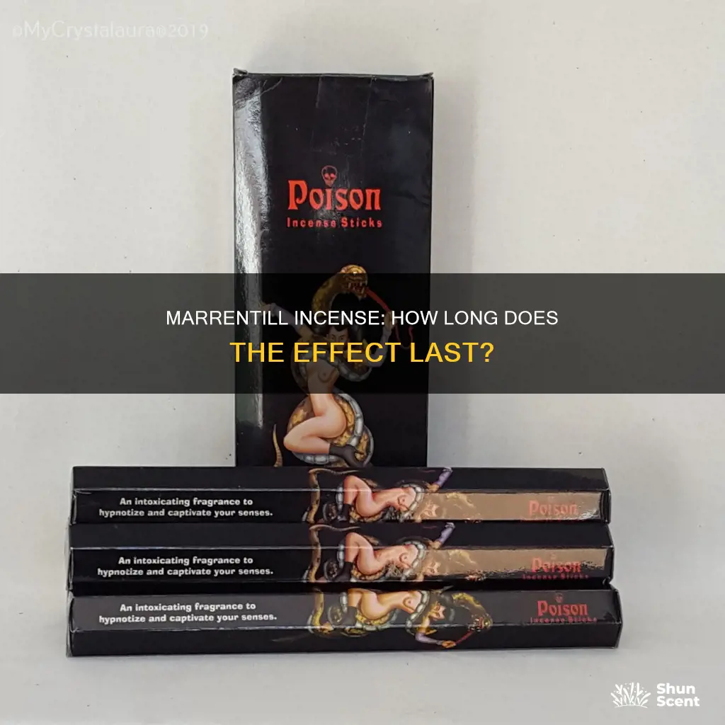 how long does marrentill last for incense