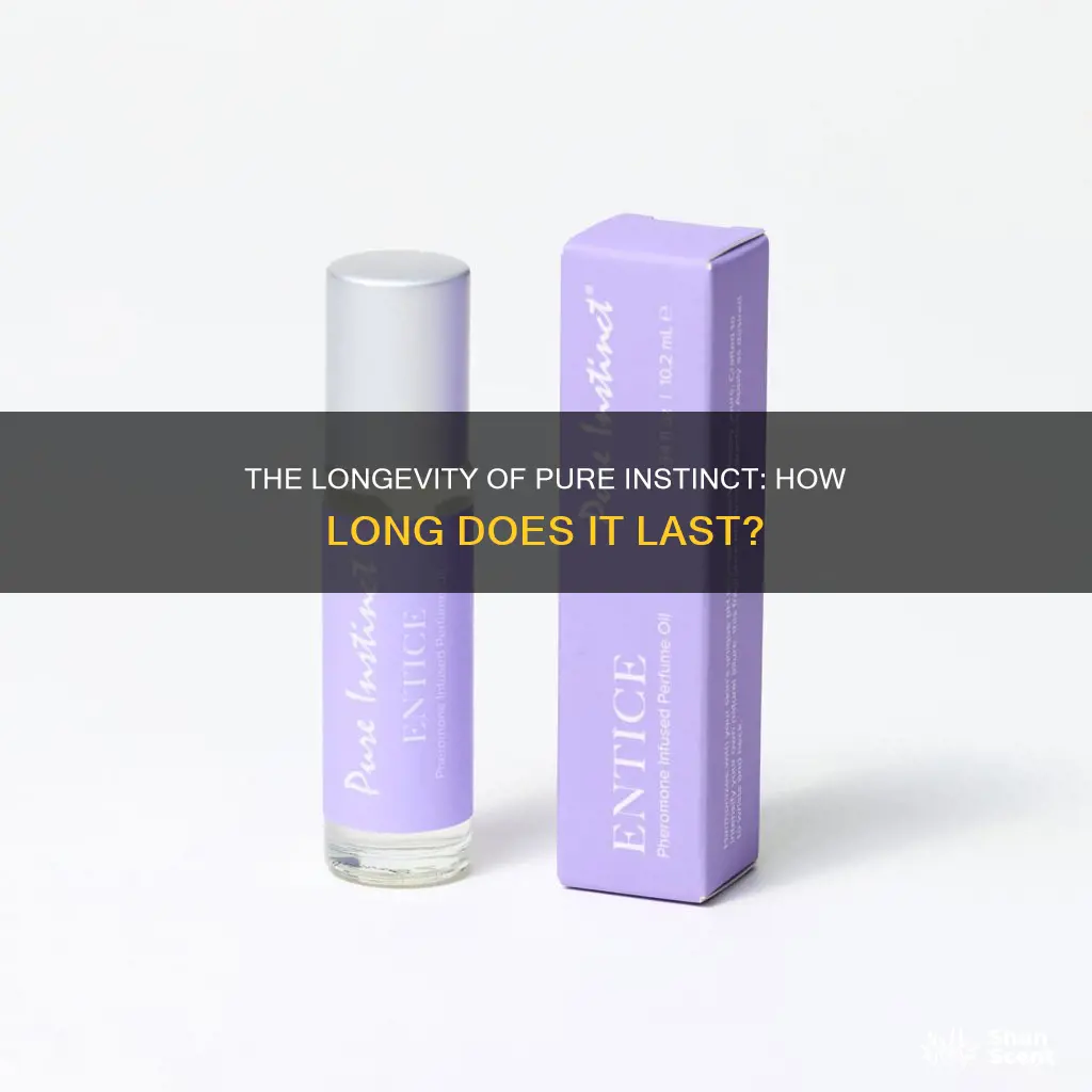 how long does pure instinct perfume last