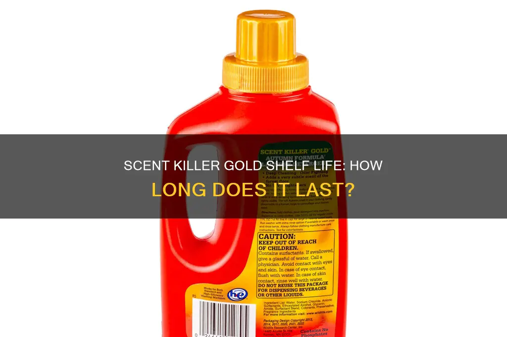 how long is scent killer gold good for in bottle