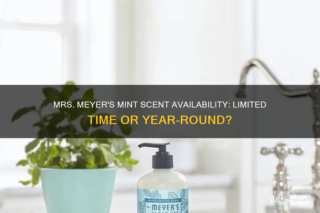 how long is the mrs meyers mint scent available
