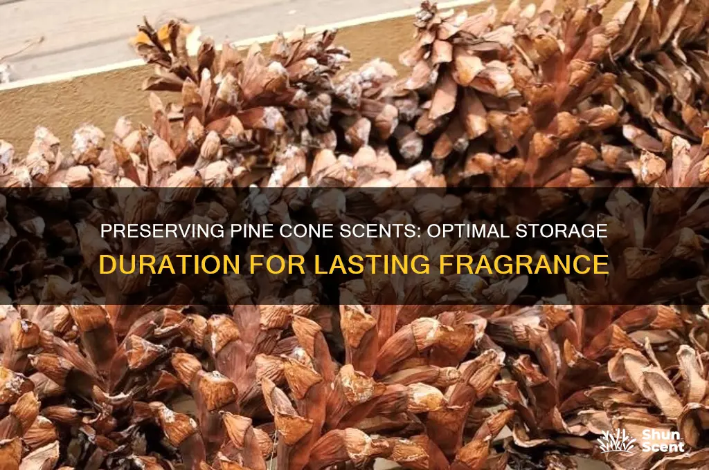 how long should i keep scented pine cones