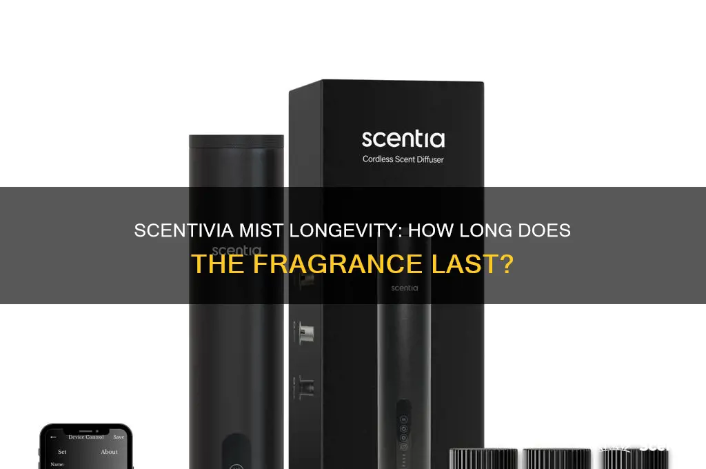 how long the the scent last on scentivia mist