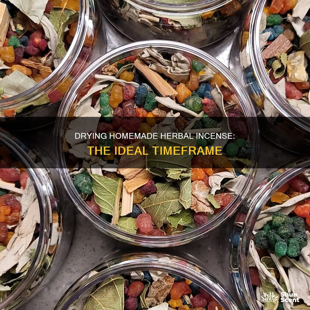 how long to dry homemade herbal incense