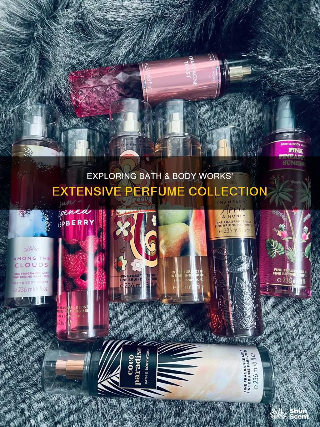 how many bath and body works perfumes are there