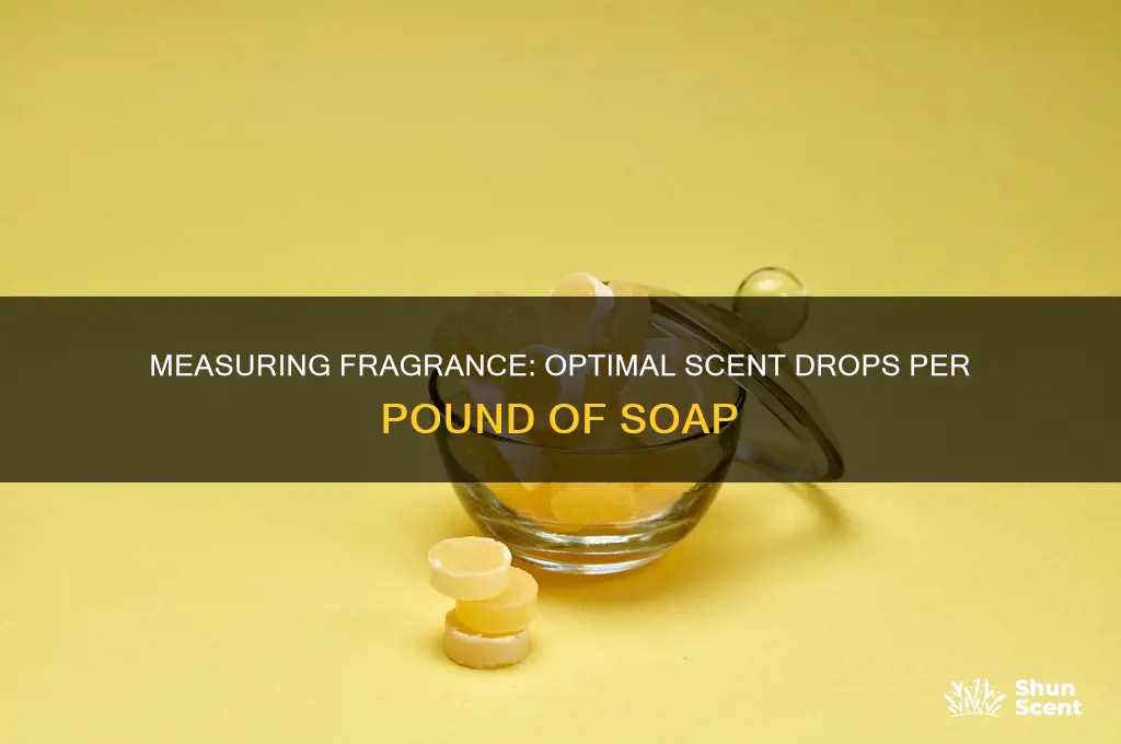 how many drops of scent in a pound of soap
