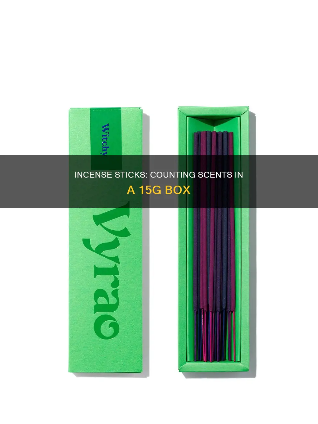 how many incense sticks in 15g box