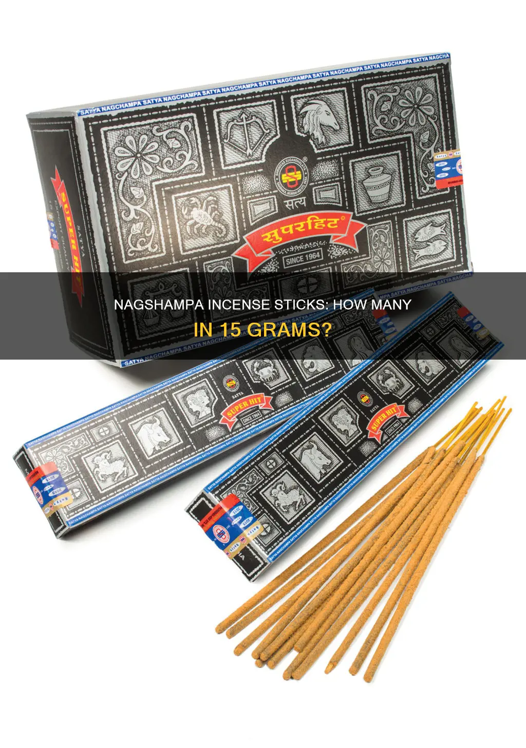 how many incense sticks of nagshampa is 15 gram