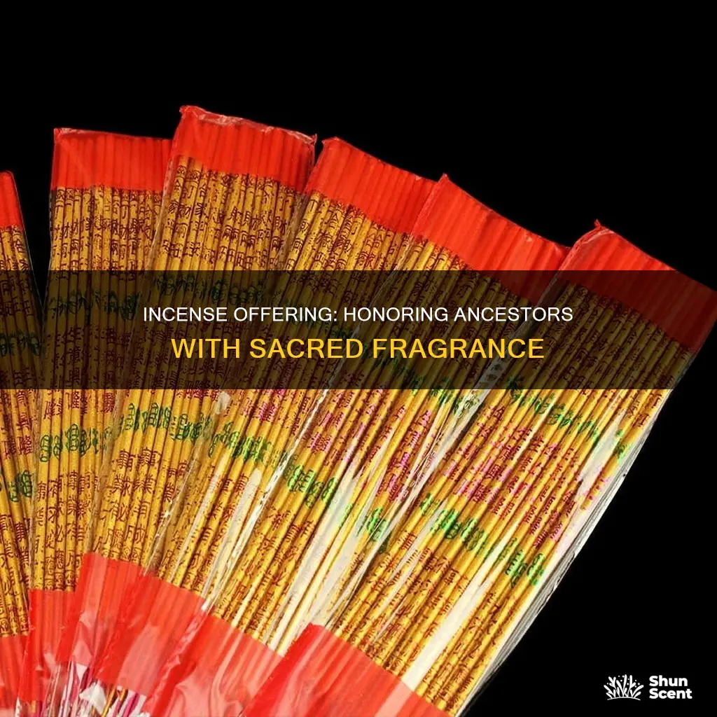 how many incense sticks to burn for ancestors