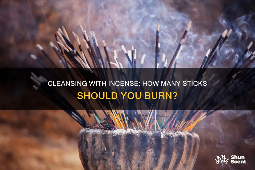 how many incense sticks to burn for cleansing